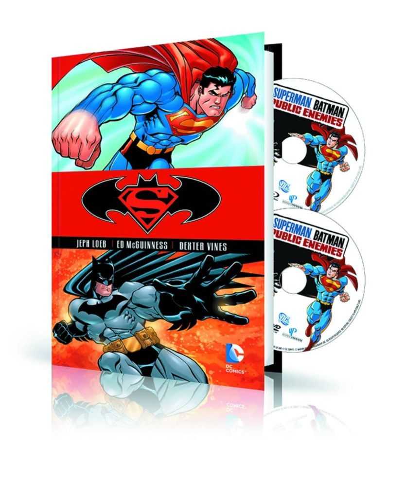 Superman Batman Volume 1 Hardcover Book & Dvd Blu Ray Set