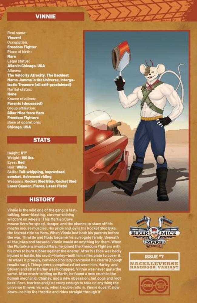 Biker Mice From Mars (2025) #7 Cover B Dotun Akande Handbook Variant