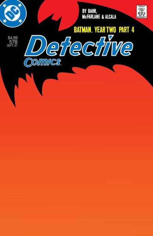 Detective Comics #578 Facsimile Edition Cover B Blank Card Stock Variant (Year Two Part 4 Of 4)