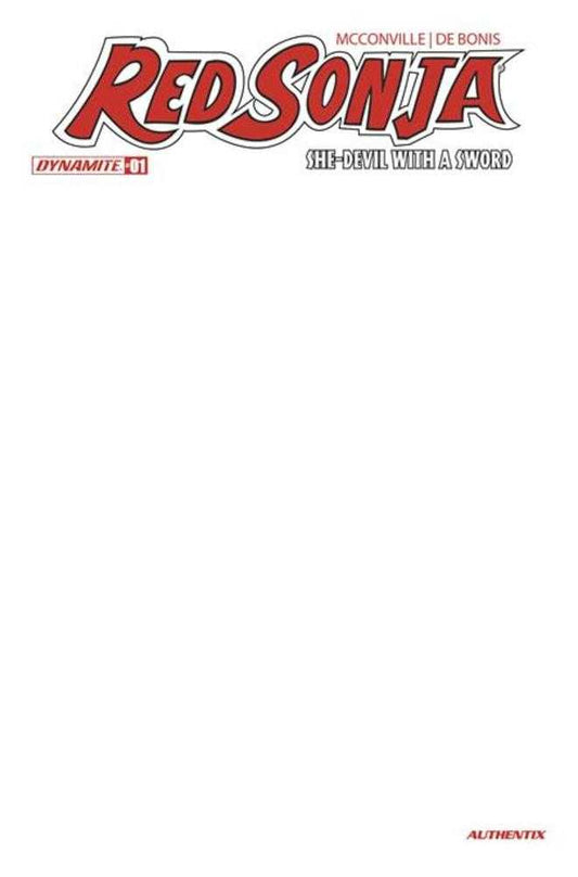 Red Sonja She Devil With A Sword #1 Cover F Blank Authentix Variant