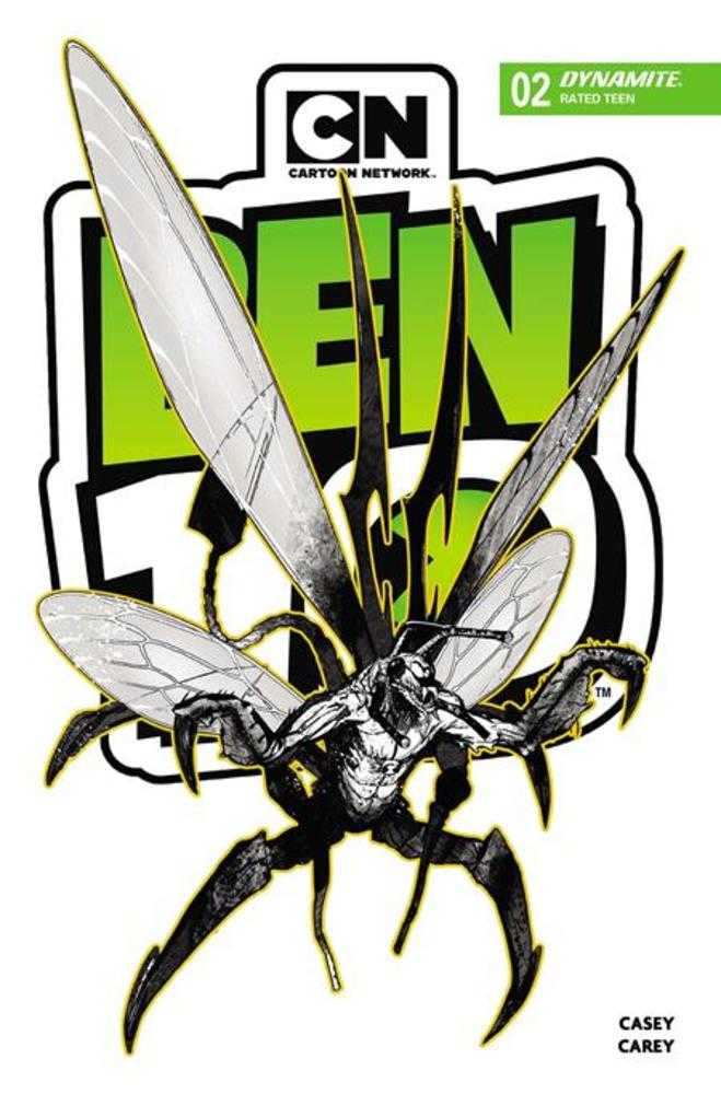 Ben 10 #2 3rd Printing Cover B Inc 1:7 Robert Carey Black & White Variant