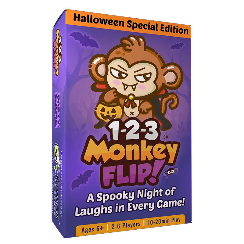 1-2-3 Monkey Flip Halloween Card Game